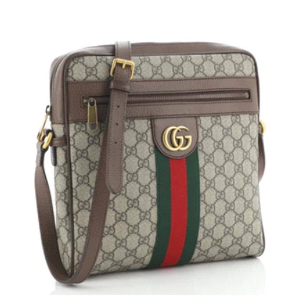 Gucci Brown/Beige GG Supreme Canvas Ophidia Messenger Bag